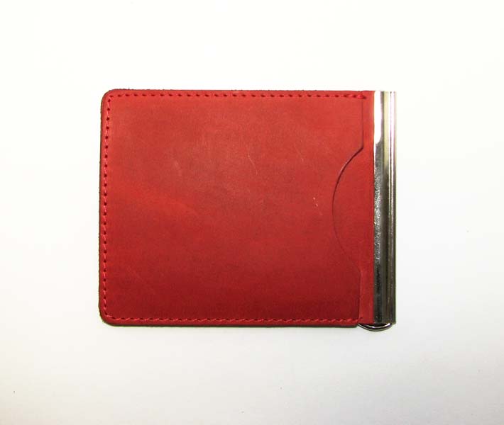 Шкіряний Затиск для Грошей DNK Leather Spring+ червоний Шкіряний Затиск для Грошей DNK Leather Spring+ червоний